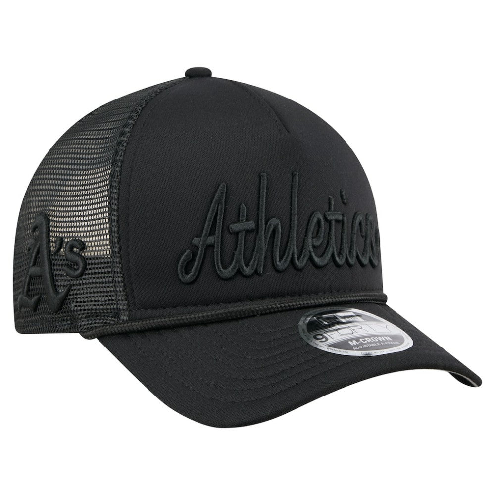 Athletics New Era City Initial 9FORTY A-Frame M-Crown Adjustable Trucker Hat Online