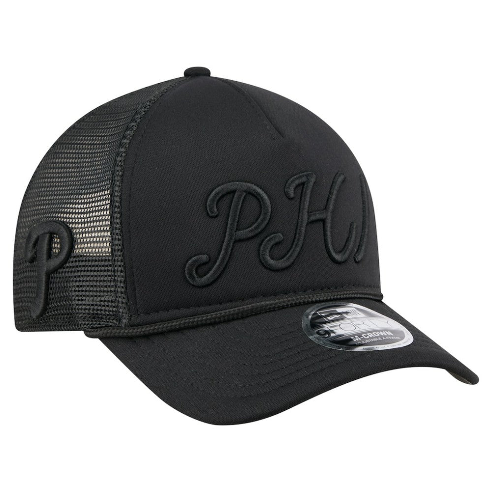 Philadelphia Phillies New Era City Initial 9FORTY A-Frame M-Crown Adjustable Trucker Hat Online