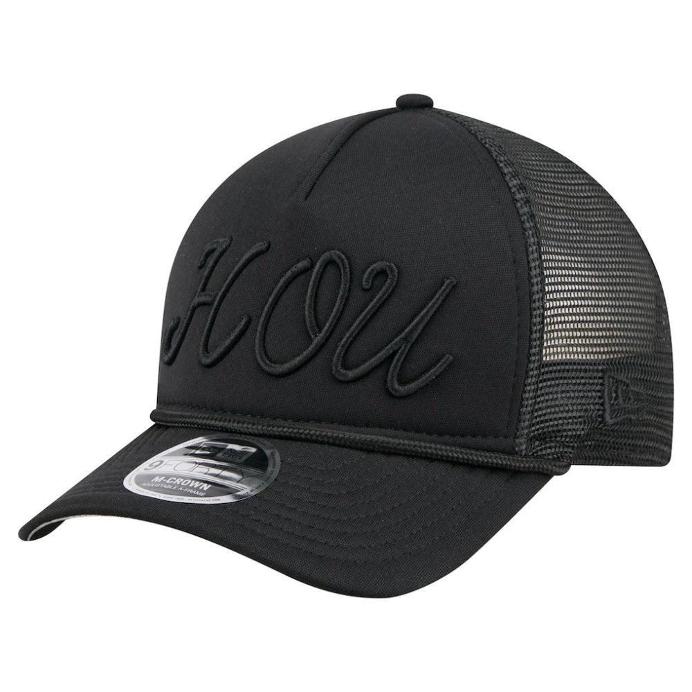Houston Astros New Era City Initial 9FORTY A-Frame M-Crown Adjustable Trucker Hat for sale