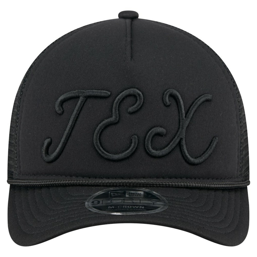 Texas Rangers New Era City Initial 9FORTY A-Frame M-Crown Adjustable Trucker Hat Outlet