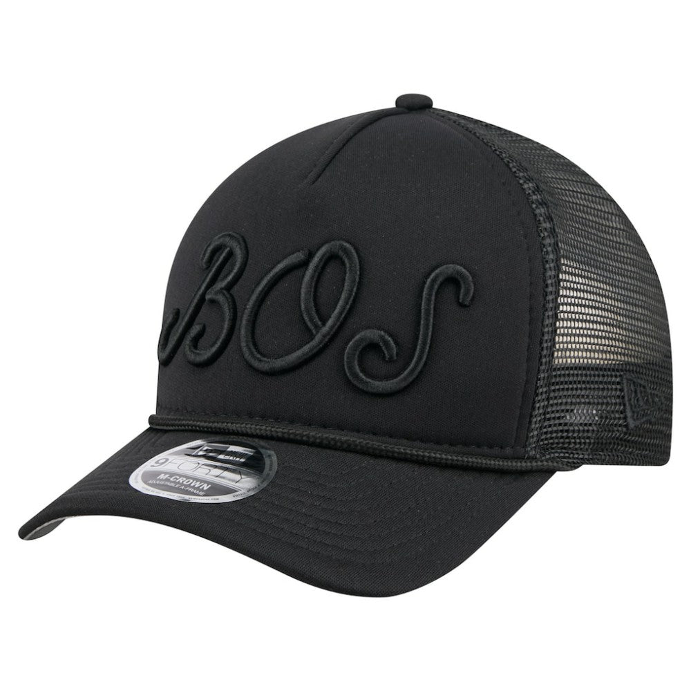 Boston Red Sox New Era City Initial 9FORTY A-Frame M-Crown Adjustable Trucker Hat for sale
