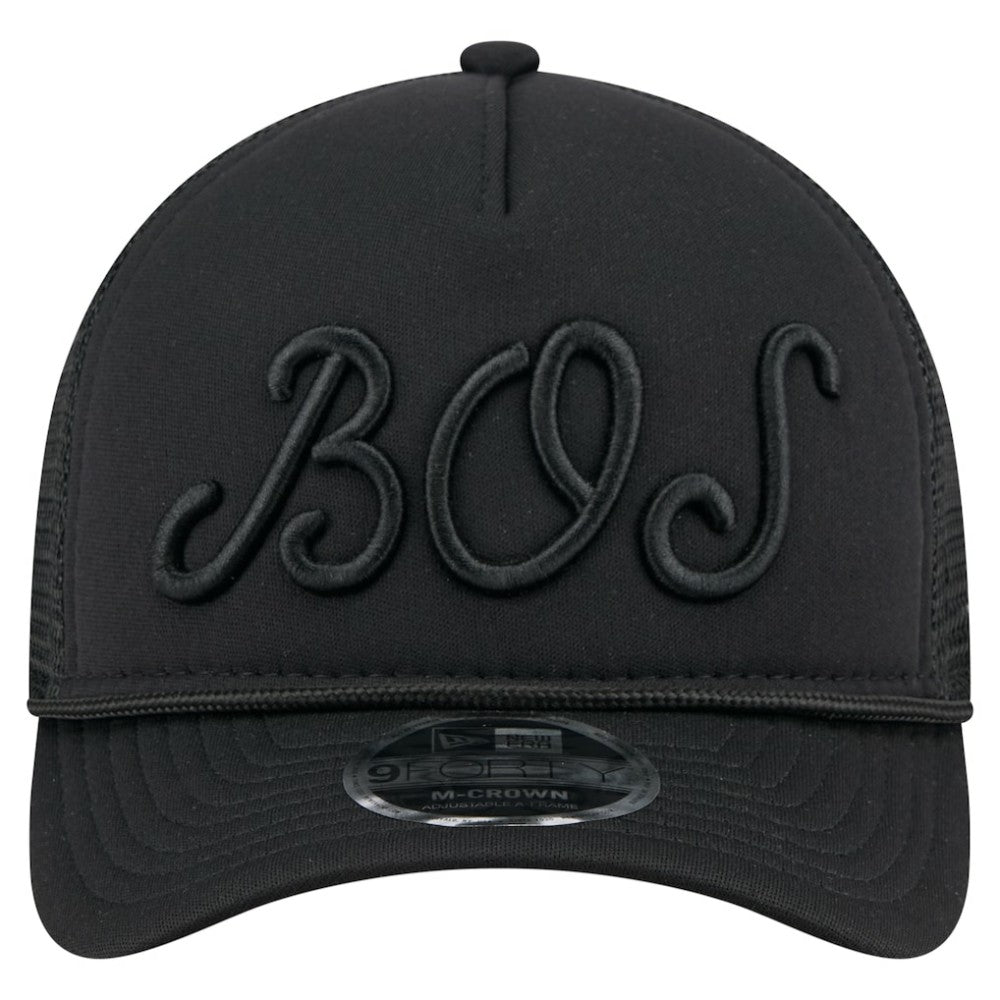 Boston Red Sox New Era City Initial 9FORTY A-Frame M-Crown Adjustable Trucker Hat for sale