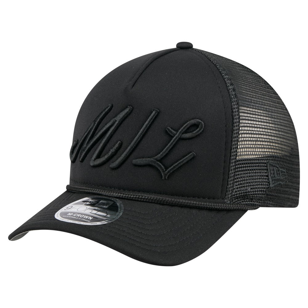 Milwaukee Brewers New Era City Initial 9FORTY A-Frame M-Crown Adjustable Trucker Hat Outlet