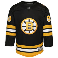 David Pastrnak Boston Bruins Youth Home Premier Player Jersey - Black | NHL Lifestyle