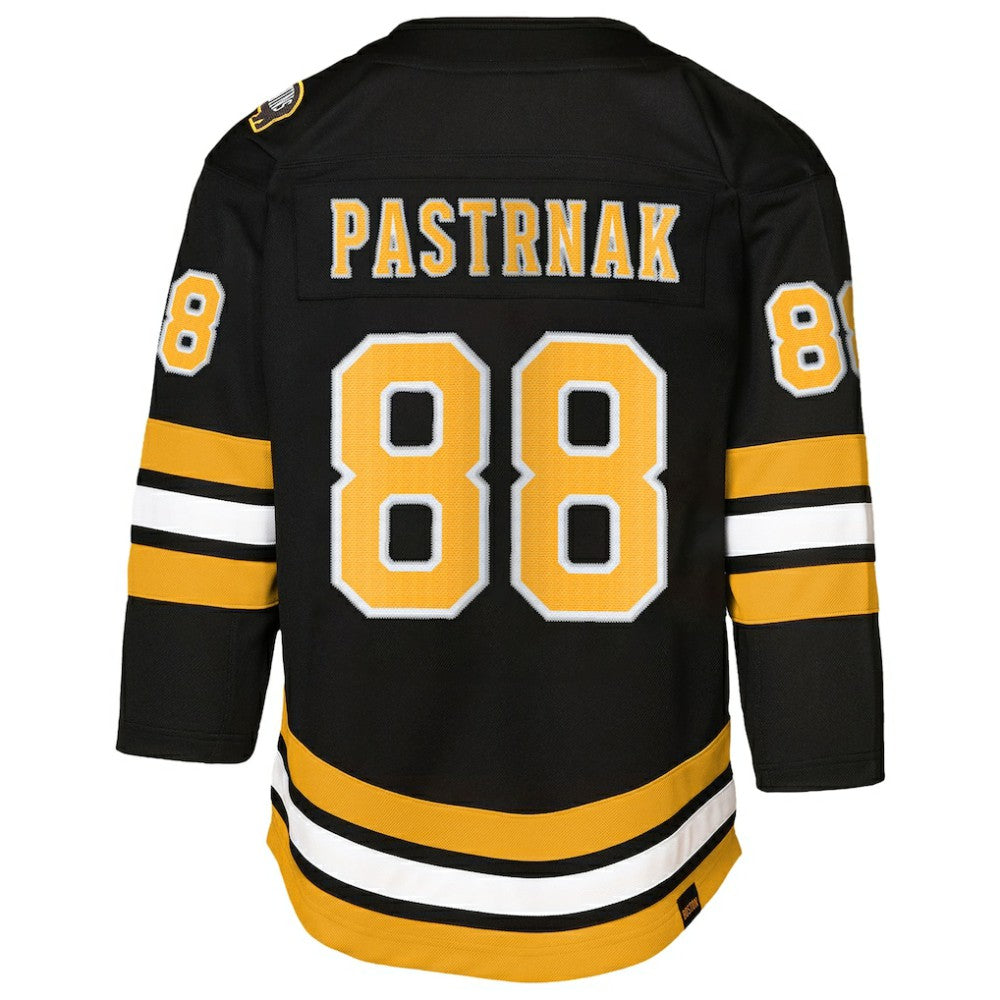 David Pastrnak Boston Bruins Youth Home Premier Player Jersey - Black | NHL Lifestyle