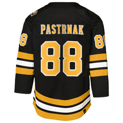 David Pastrnak Boston Bruins Youth Home Premier Player Jersey - Black | NHL Lifestyle