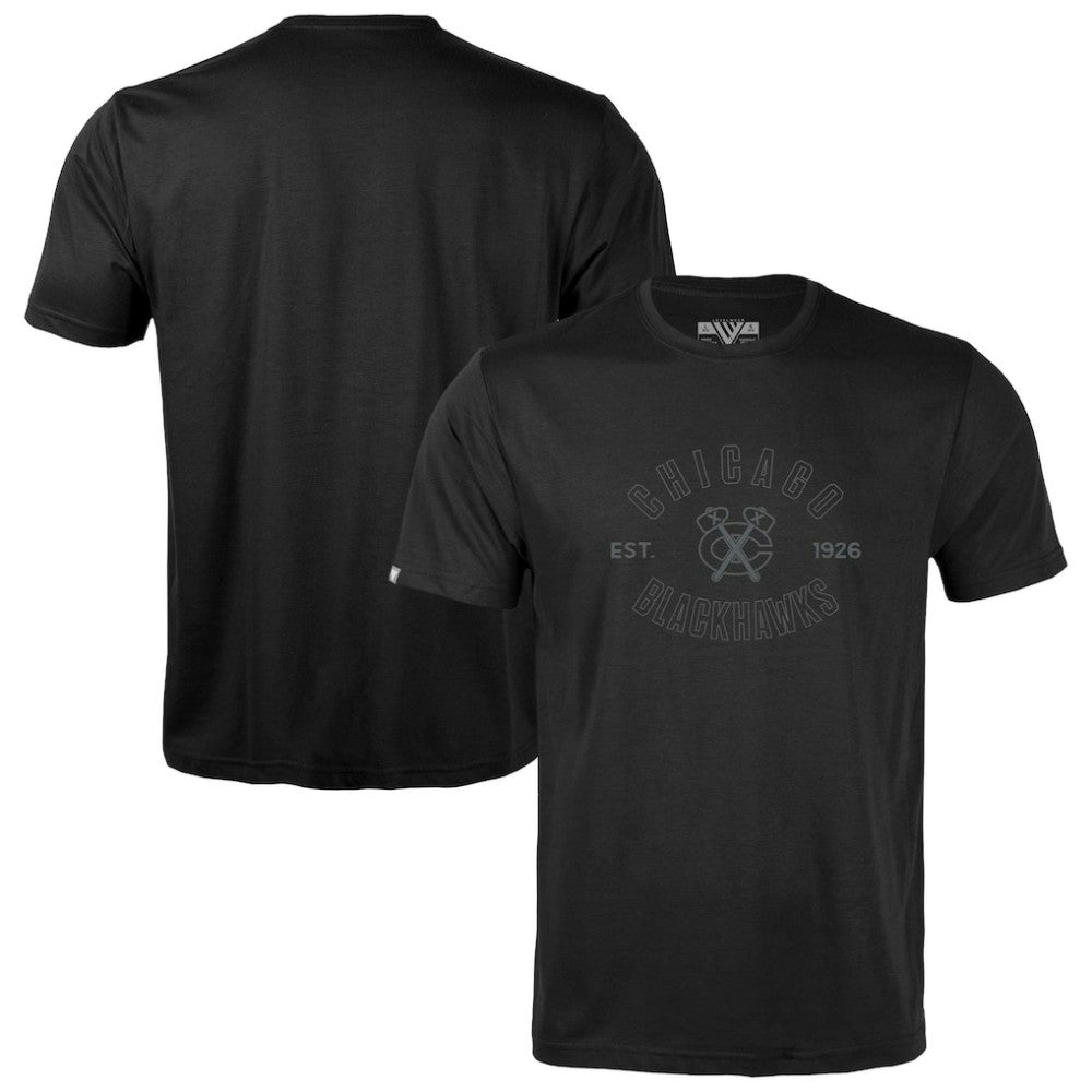 Chicago Blackhawks Levelwear Youth Little Richmond Abyssal T-Shirt - Black | NHL Lifestyle