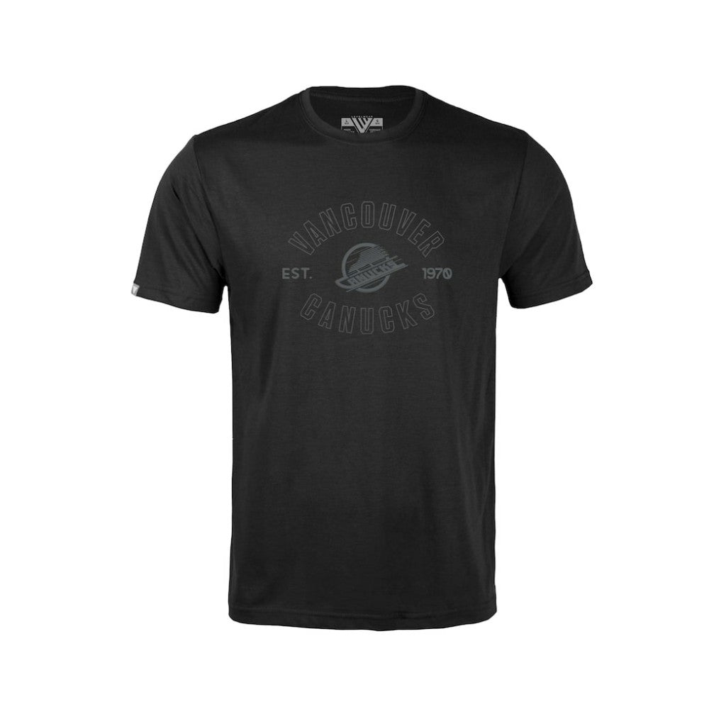 Vancouver Canucks Levelwear Youth Little Richmond Abyssal T-Shirt - Black | NHL Clearance