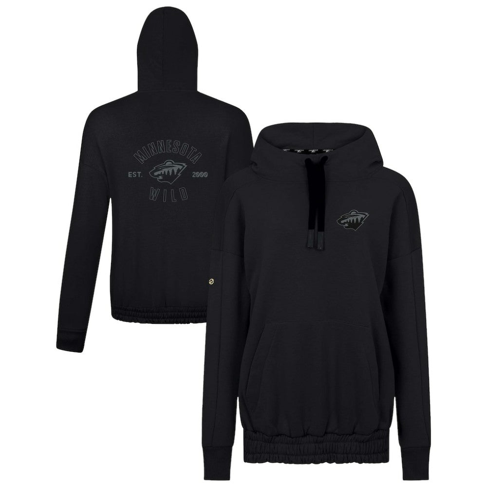 Minnesota Wild Levelwear Women's Waterfall Nightfall Pullover Hoodie - Black | NHL Lifestyle