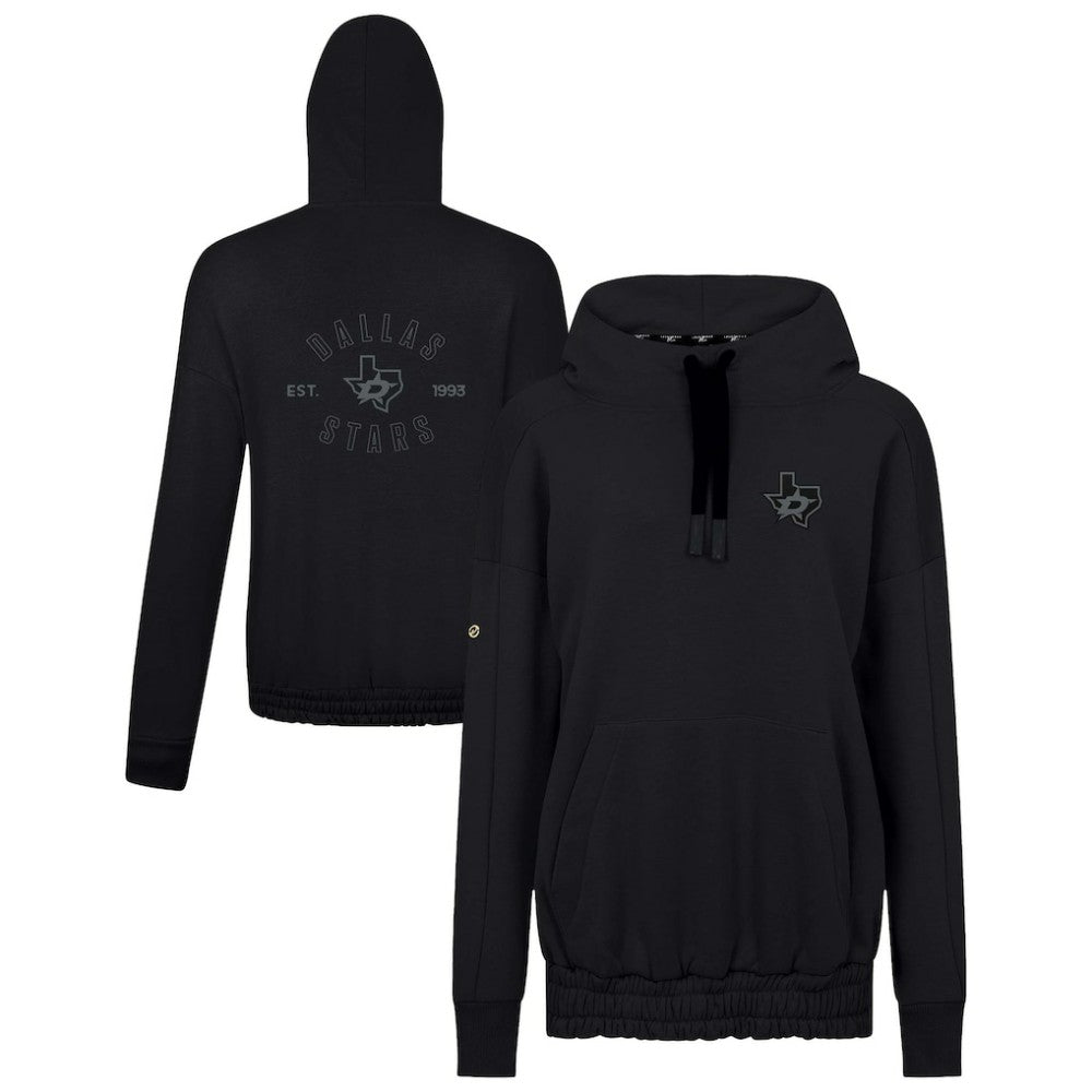 Dallas Stars Levelwear Women's Waterfall Nightfall Pullover Hoodie - Black | NHL Lifestyle