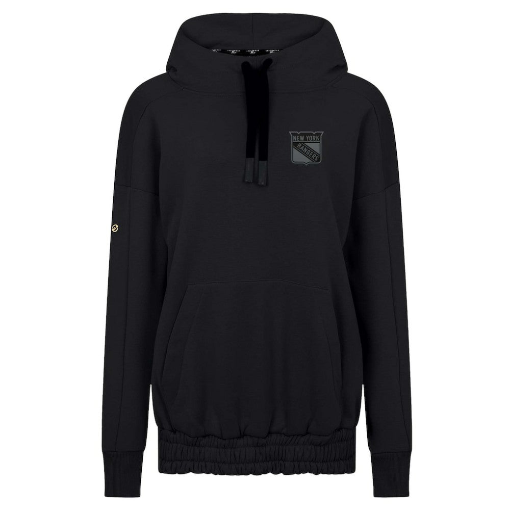 New York Rangers Levelwear Women's Waterfall Nightfall Pullover Hoodie - Black | NHL Lifestyle