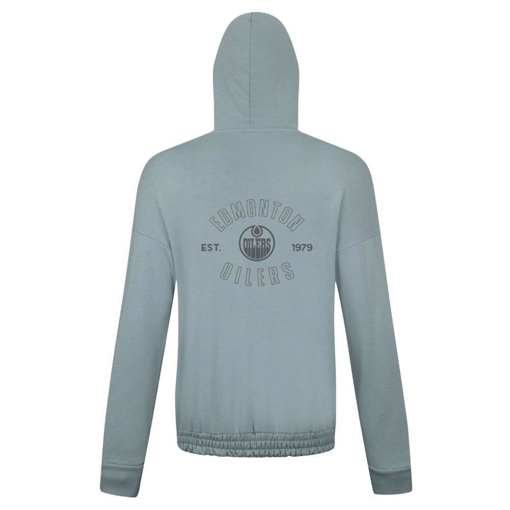 Edmonton Oilers Levelwear Women's Waterfall Nightfall Pullover Hoodie - Gray | NHL near me