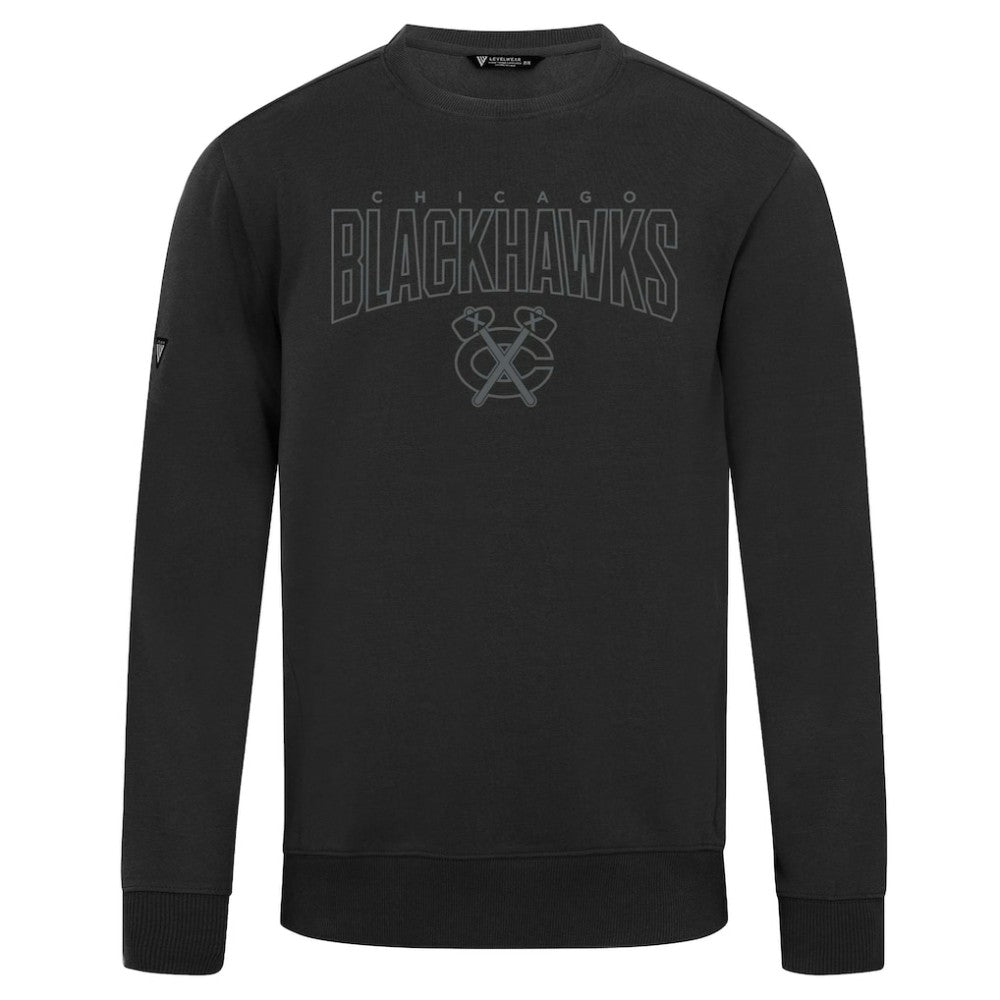 Chicago Blackhawks Levelwear Zane Darkmoon Pullover Sweatshirt - Black | NHL near me