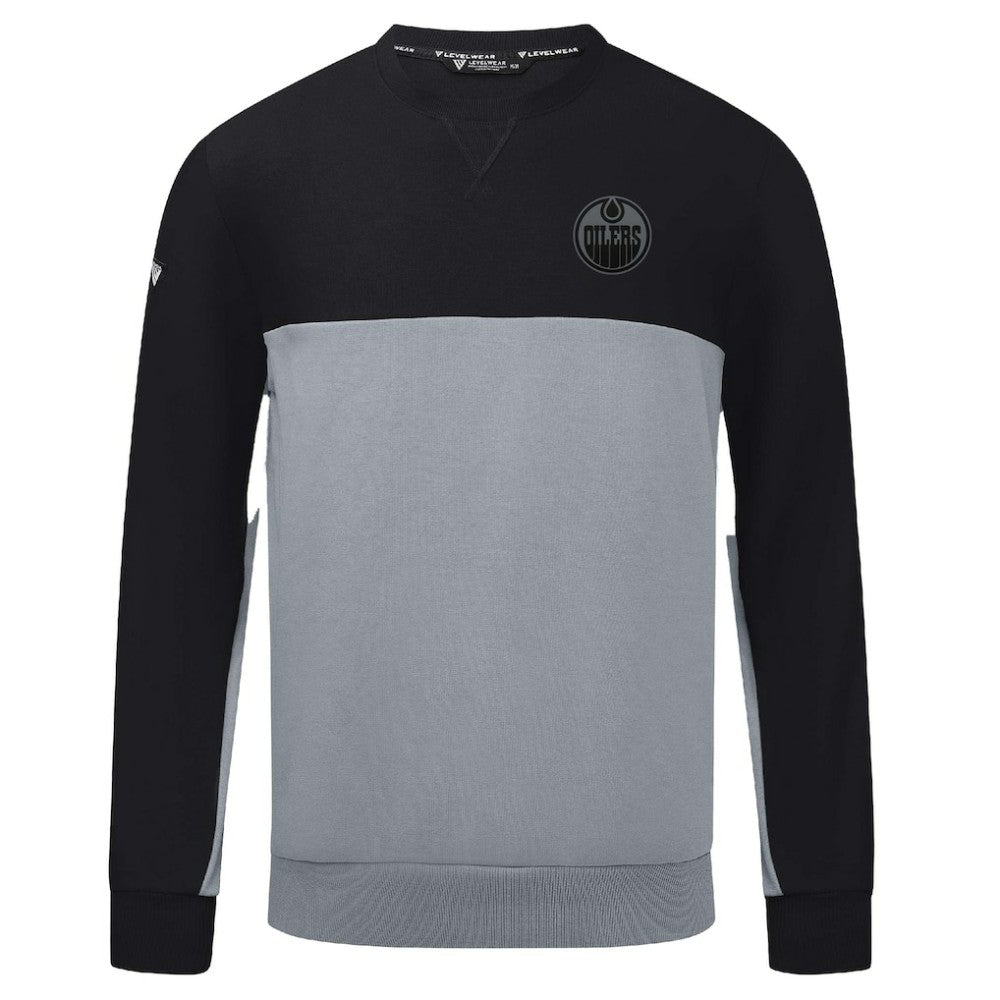 Edmonton Oilers Levelwear Legacy Nightfall Pullover Sweatshirt - Black/Gray | NHL near me