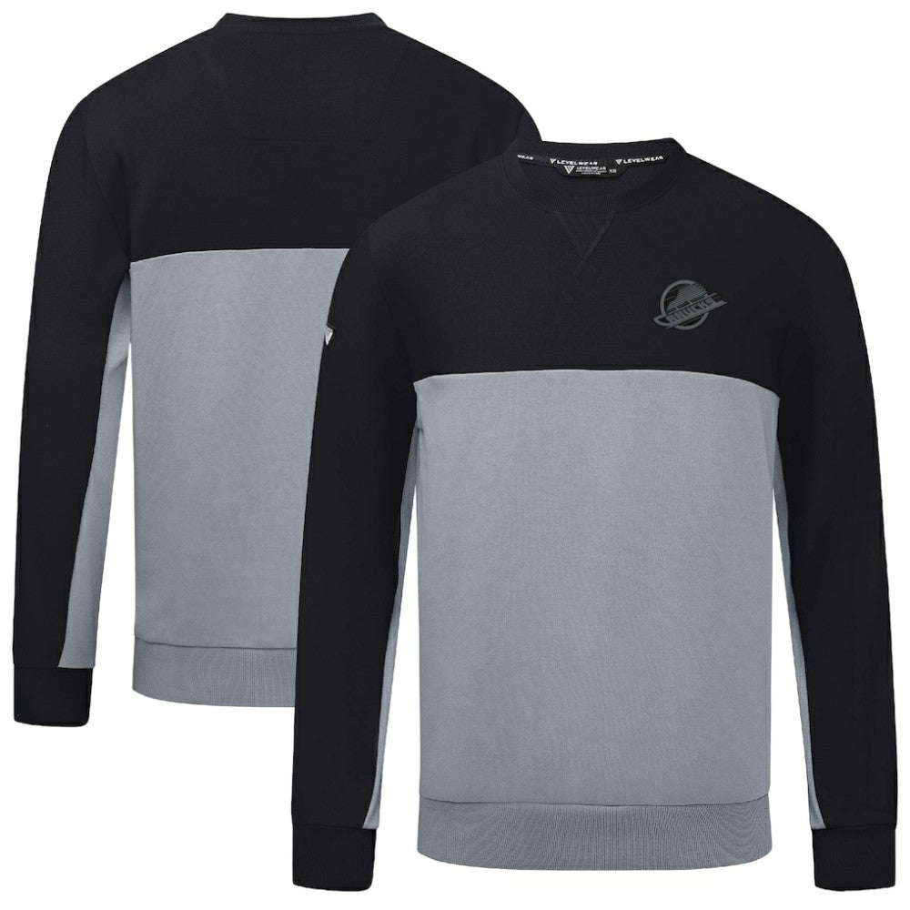 Vancouver Canucks Levelwear Legacy Nightfall Pullover Sweatshirt - Black/Gray | NHL near me
