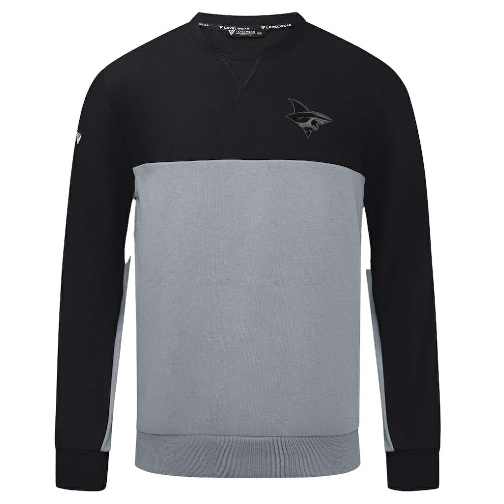 San Jose Sharks Levelwear Legacy Nightfall Pullover Sweatshirt - Black/Gray | NHL Lifestyle