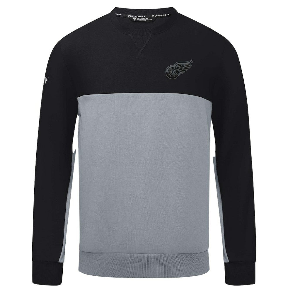 Detroit Red Wings Levelwear Legacy Nightfall Pullover Sweatshirt - Black/Gray | NHL discount