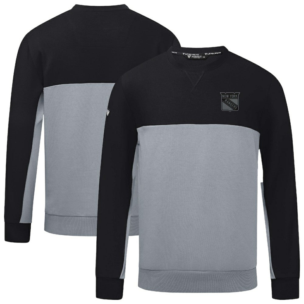 New York Rangers Levelwear Legacy Nightfall Pullover Sweatshirt - Black/Gray | NHL near me