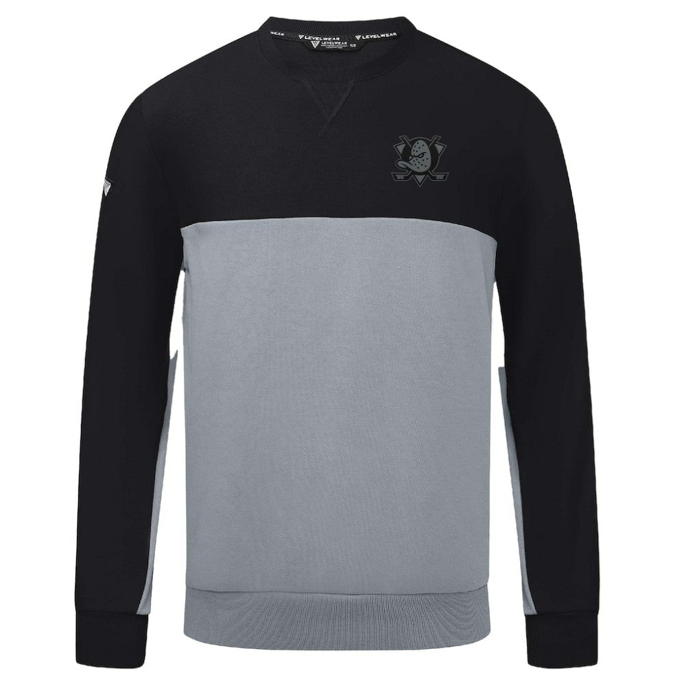 Anaheim Ducks Levelwear Legacy Nightfall Pullover Sweatshirt - Black/Gray | NHL near me