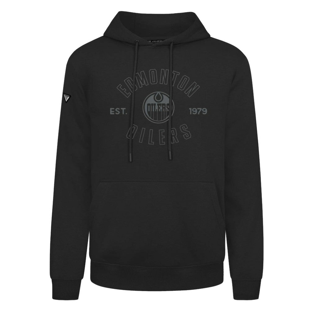 Edmonton Oilers Levelwear Podium Abyssal Pullover Hoodie - Black | NHL Lifestyle