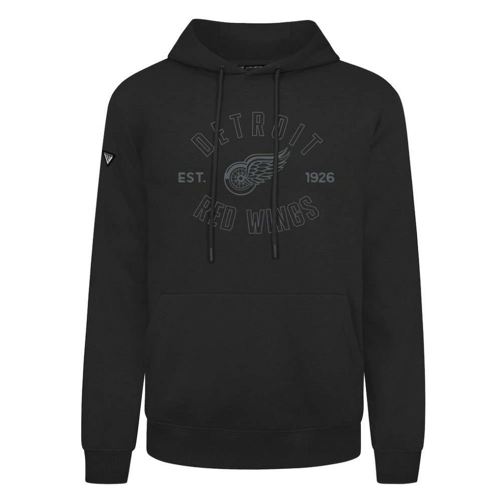 Detroit Red Wings Levelwear Podium Abyssal Pullover Hoodie - Black | NHL on sale
