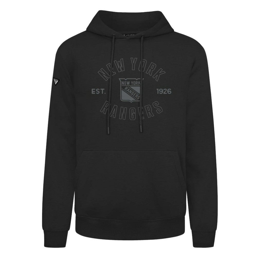 New York Rangers Levelwear Podium Abyssal Pullover Hoodie - Black | NHL Lifestyle