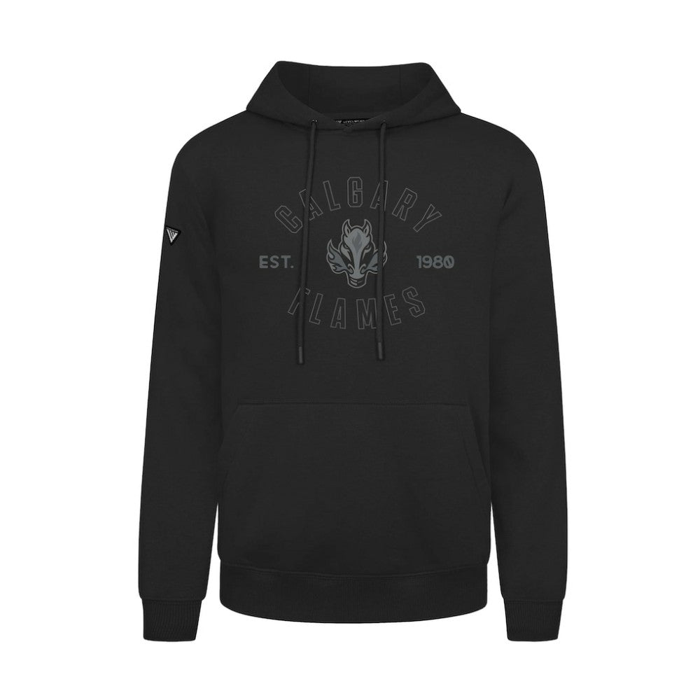 Calgary Flames Levelwear Podium Abyssal Pullover Hoodie - Black | NHL Clearance