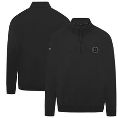 Boston Bruins Levelwear Murray Nightfall Quarter-Zip Jacket - Black | NHL Clearance