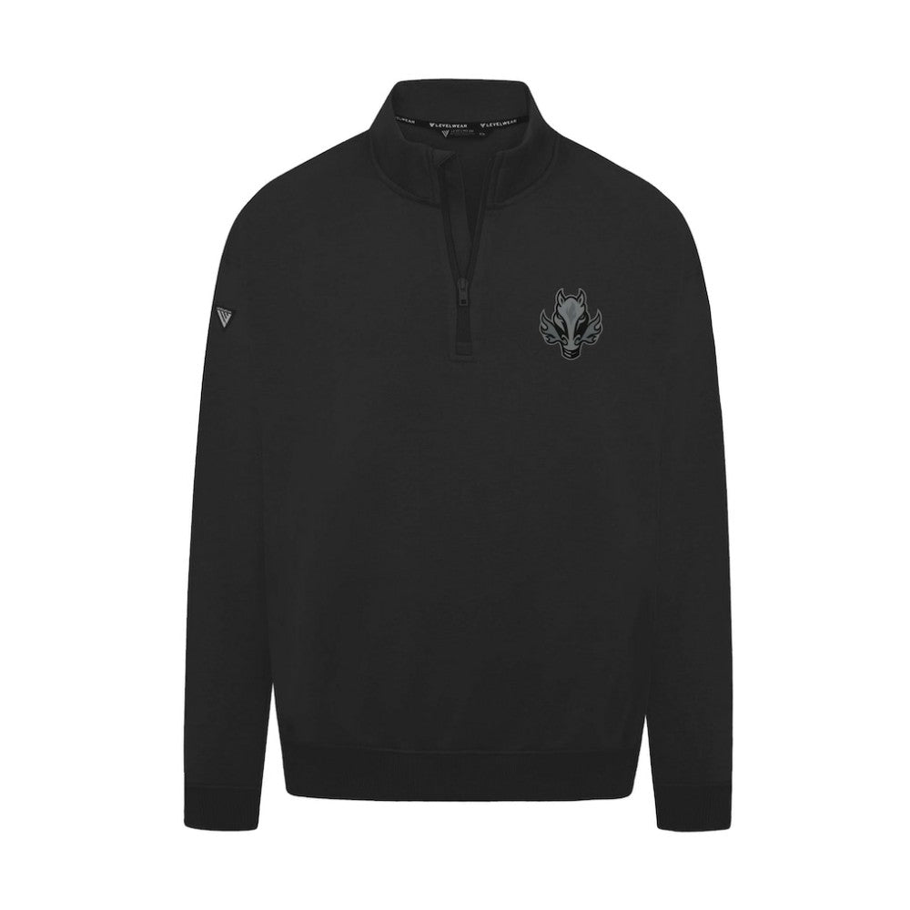 Calgary Flames Levelwear Murray Nightfall Quarter-Zip Jacket - Black | NHL Clearance