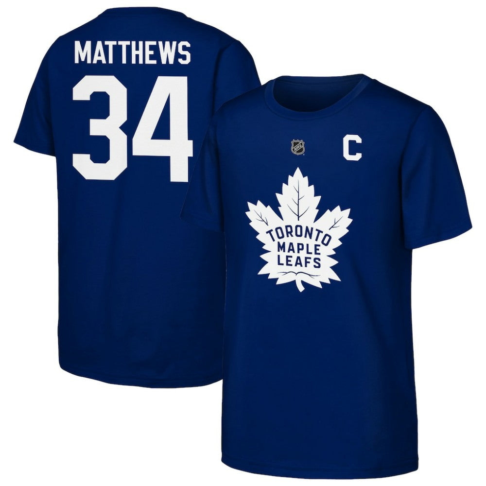 Auston Matthews Toronto Maple Leafs Outerstuff Youth Player Name & Number T-Shirt - Blue | NHL Clearance