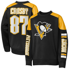 Sidney Crosby Pittsburgh Penguins Outerstuff Youth Best Defense Name & Number Crewneck Sweatshirt - Black | NHL online