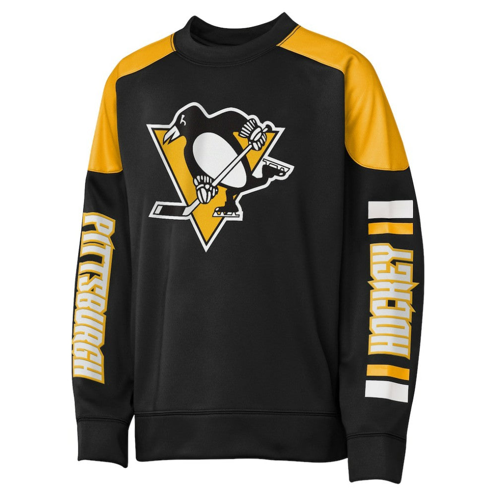 Sidney Crosby Pittsburgh Penguins Outerstuff Youth Best Defense Name & Number Crewneck Sweatshirt - Black | NHL online
