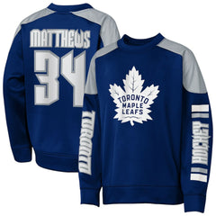 Auston Matthews Toronto Maple Leafs Outerstuff Youth Best Defense Name & Number Crewneck Sweatshirt - Blue | NHL on sale