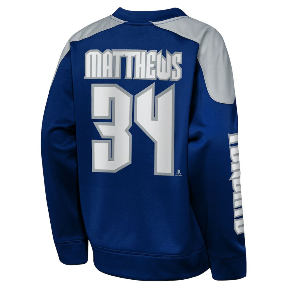 Auston Matthews Toronto Maple Leafs Outerstuff Youth Best Defense Name & Number Crewneck Sweatshirt - Blue | NHL on sale
