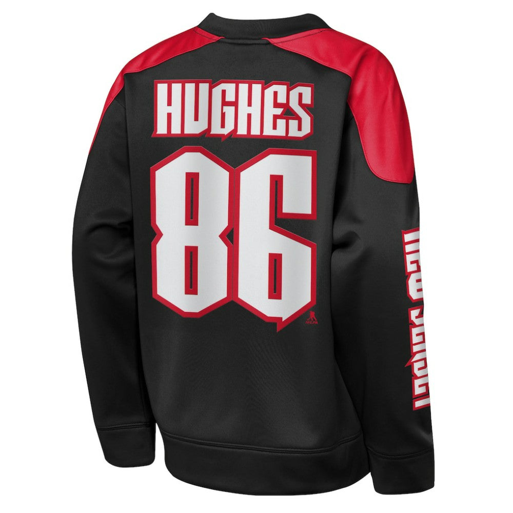 Jack Hughes New Jersey Devils Outerstuff Youth Best Defense Name & Number Crewneck Sweatshirt - Black | NHL on sale