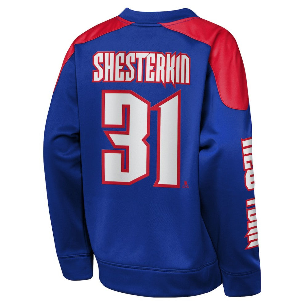 Igor Shesterkin New York Rangers Outerstuff Youth Best Defense Name & Number Crewneck Sweatshirt - Blue | NHL on sale