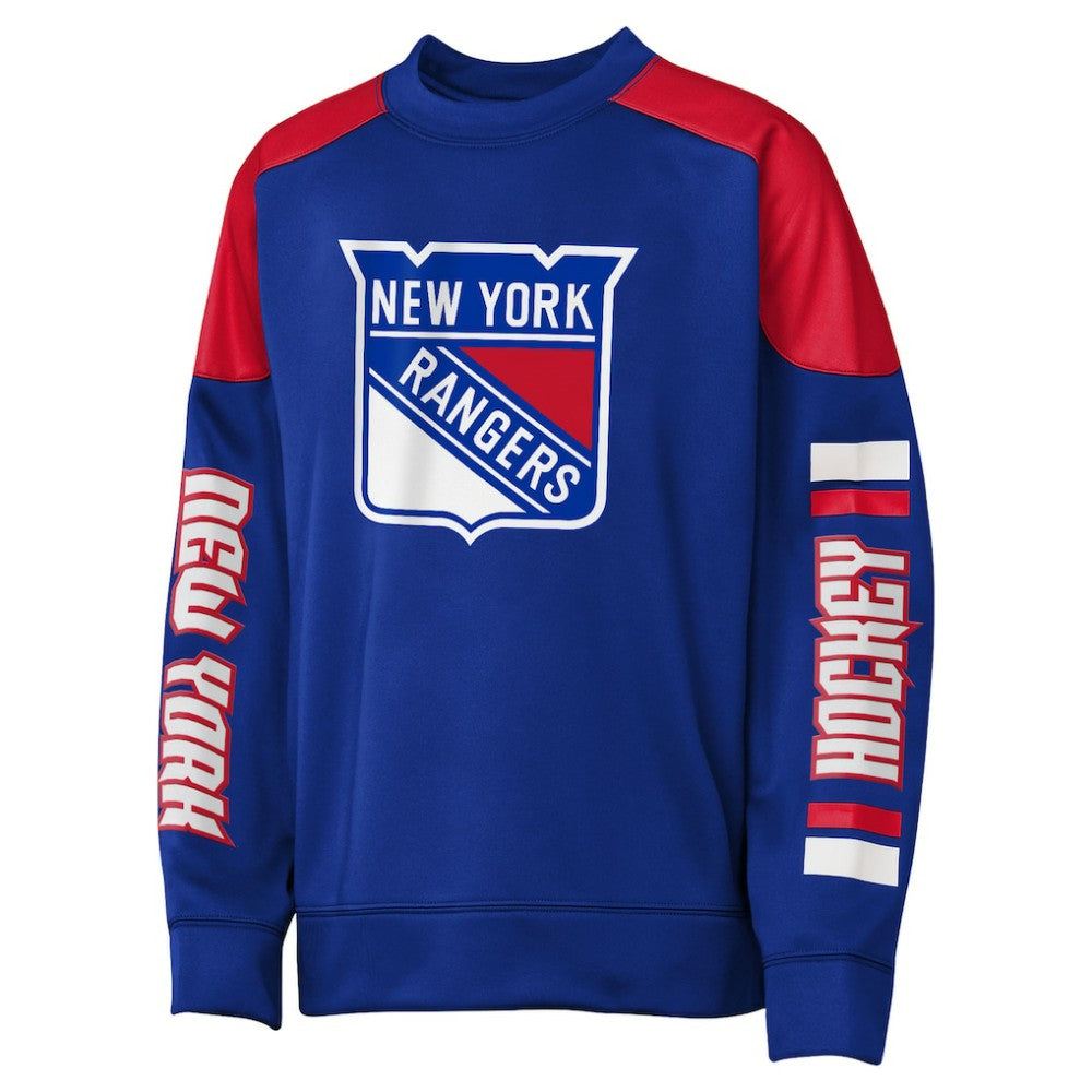 Mika Zibanejad New York Rangers Outerstuff Youth Best Defense Name & Number Crewneck Sweatshirt - Blue | NHL sale