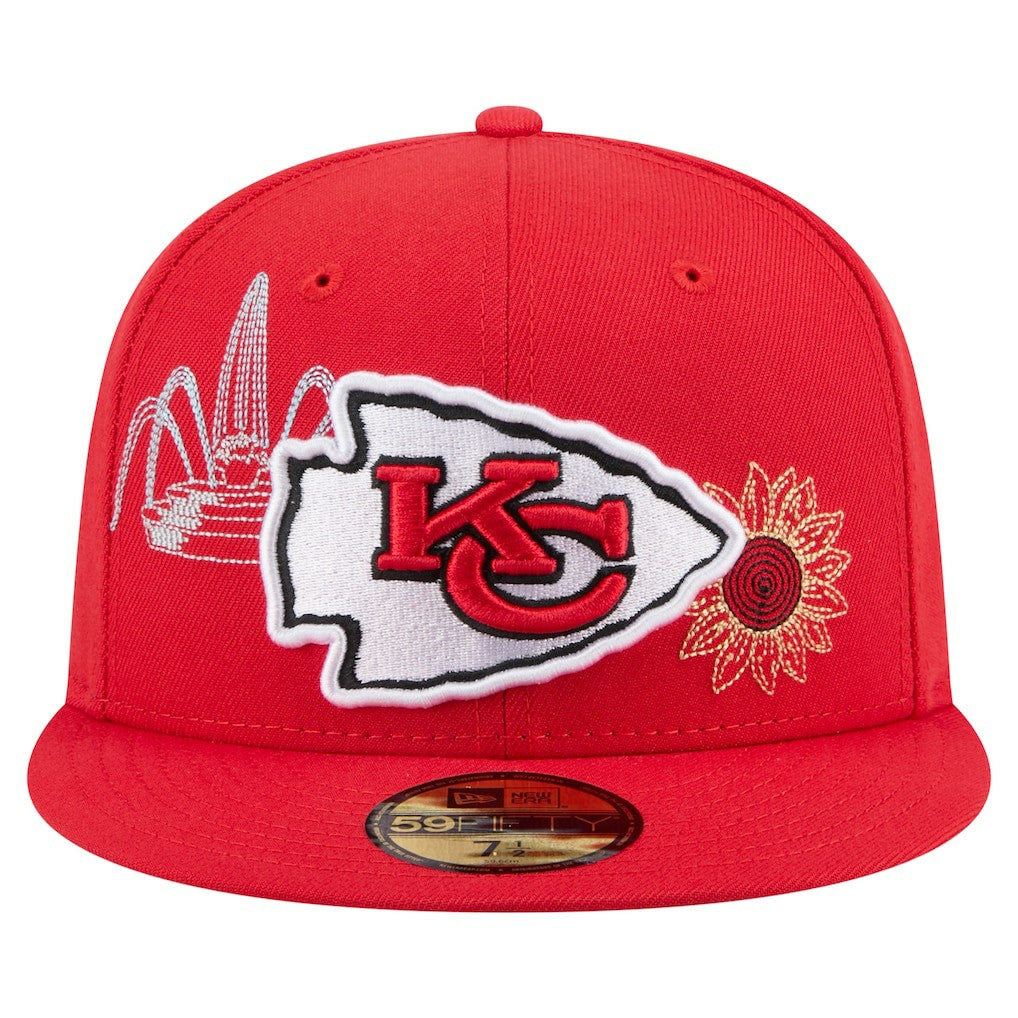 Kansas City Chiefs New Era State Stitch 59FIFTY Fitted Hat - Red - NFL