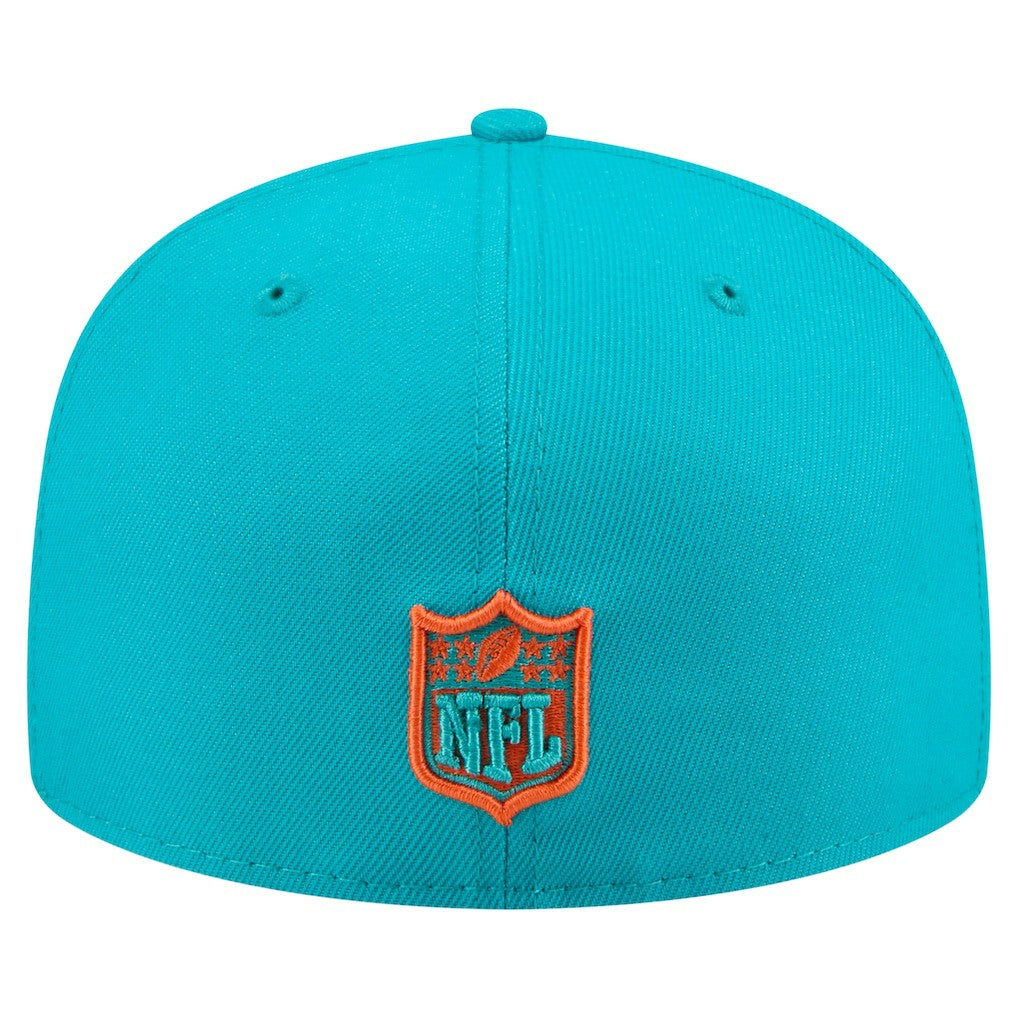 Miami Dolphins New Era State Stitch 59FIFTY Fitted Hat - Aqua - NFL