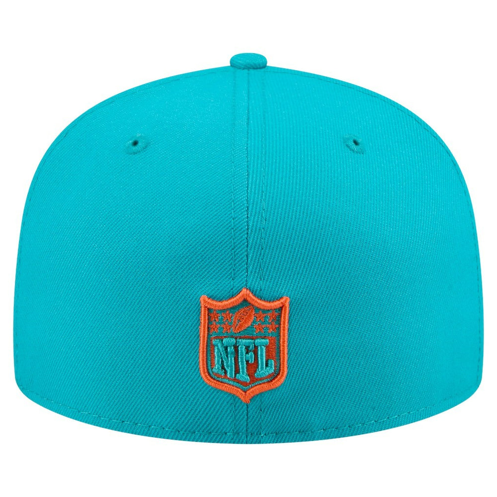 Miami Dolphins New Era State Stitch 59FIFTY Fitted Hat - Aqua - NFL