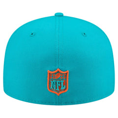Miami Dolphins New Era State Stitch 59FIFTY Fitted Hat - Aqua - NFL