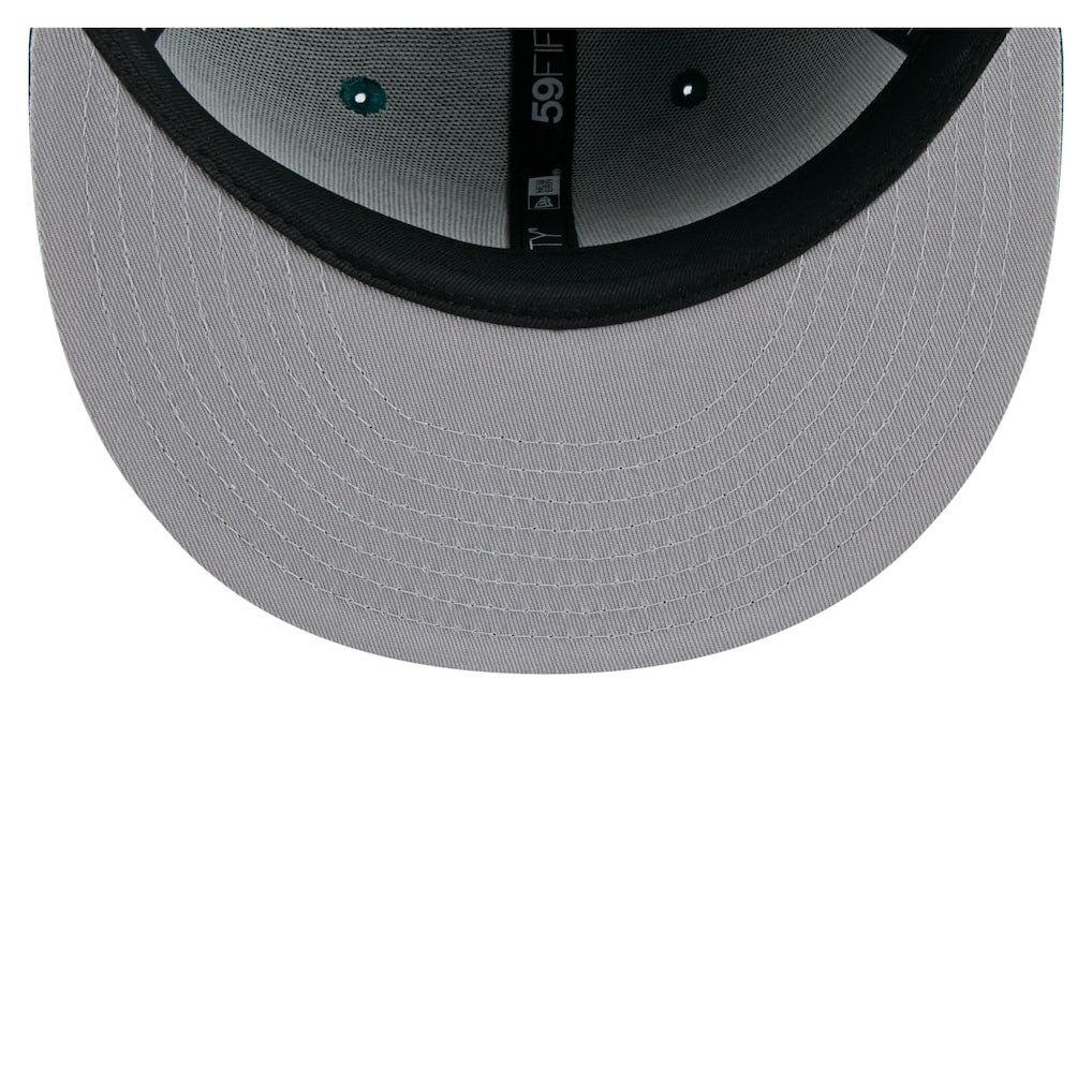 Philadelphia Eagles New Era State Stitch 59FIFTY Fitted Hat - Midnight Green - NFL