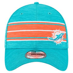 Miami Dolphins New Era Stripes 39THIRTY Flex Hat - Aqua - NFL