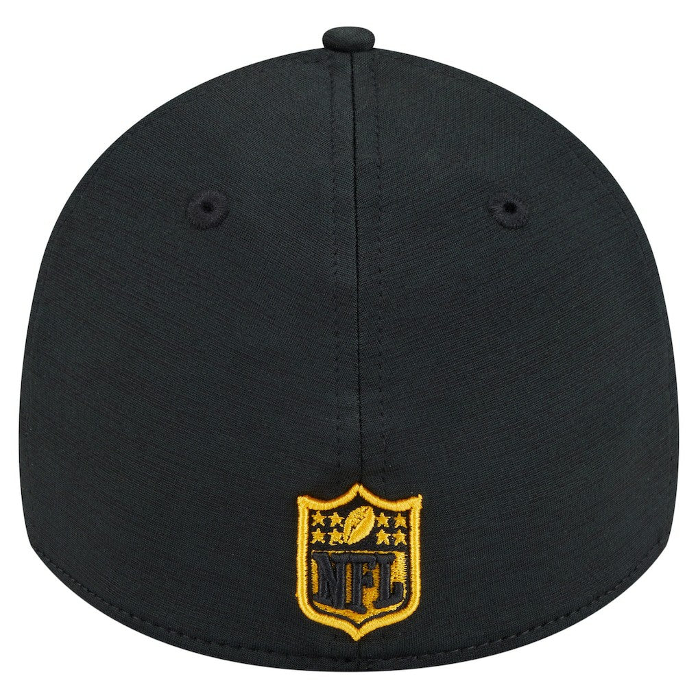 Pittsburgh Steelers New Era Stripes 39THIRTY Flex Hat - Black - NFL