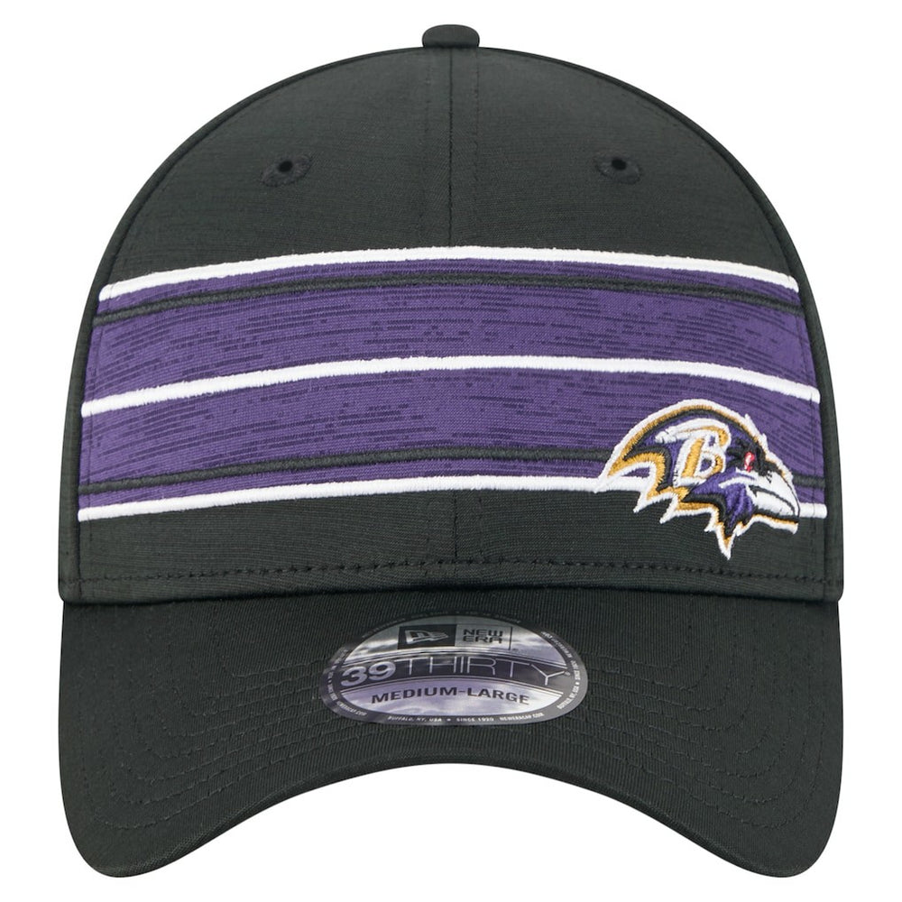 Baltimore Ravens New Era Stripes 39THIRTY Flex Hat - Black - NFL
