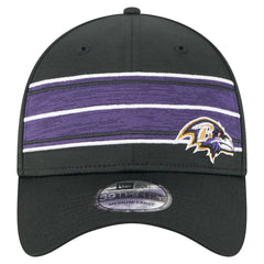Baltimore Ravens New Era Stripes 39THIRTY Flex Hat - Black - NFL