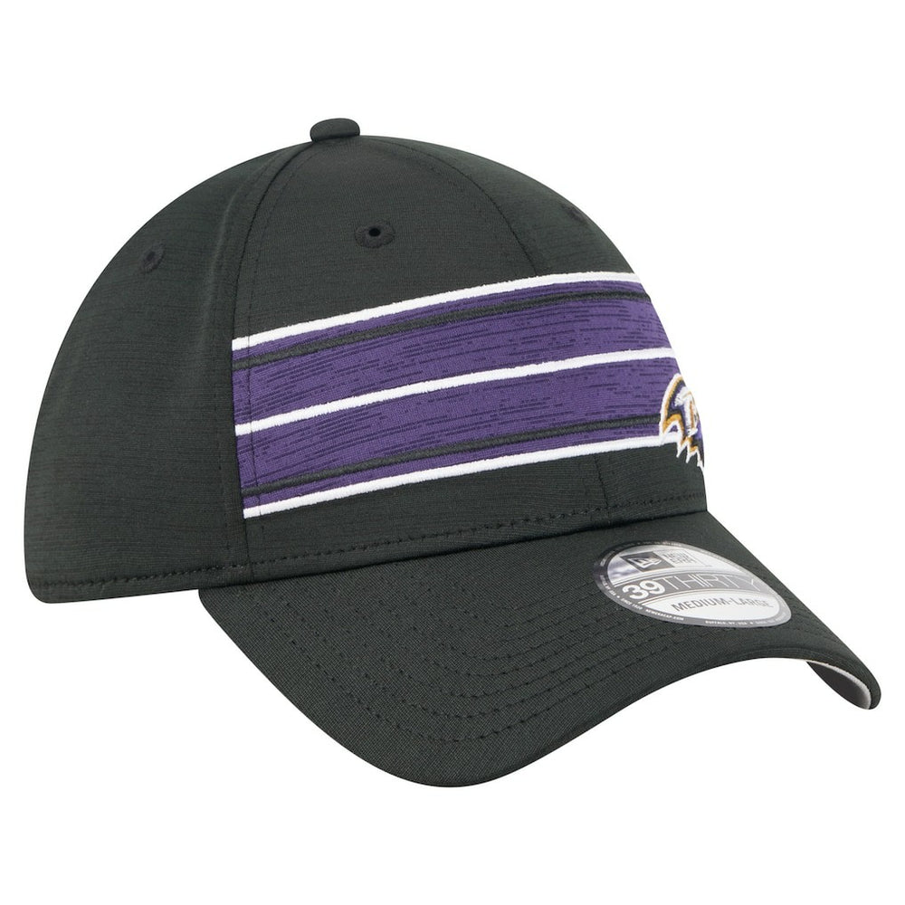 Baltimore Ravens New Era Stripes 39THIRTY Flex Hat - Black - NFL