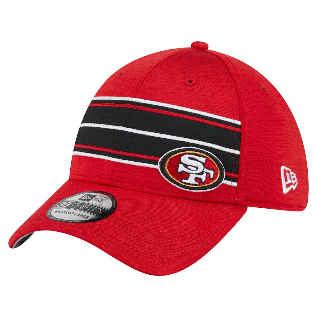 San Francisco 49ers New Era Stripes 39THIRTY Flex Hat - Scarlet - NFL