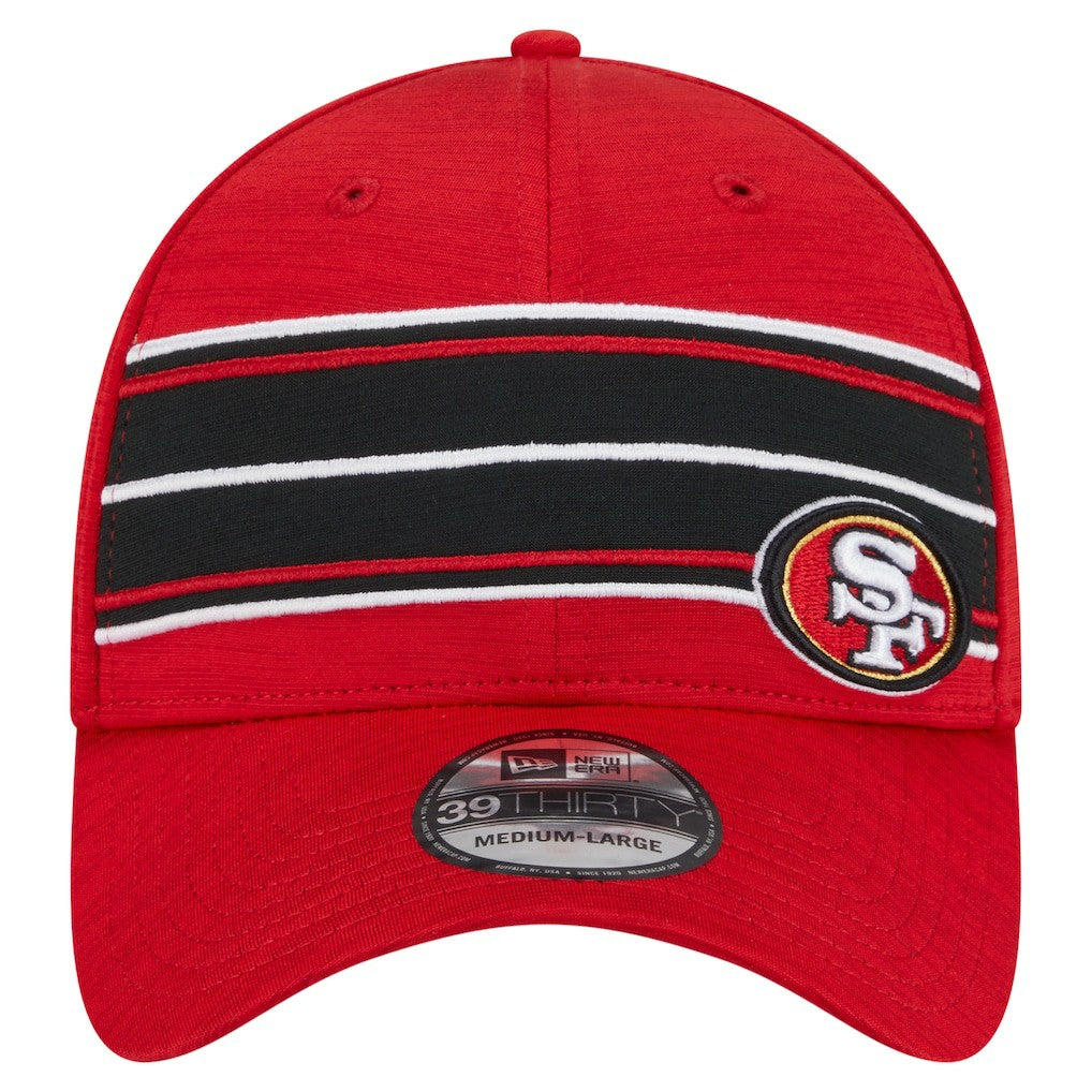 San Francisco 49ers New Era Stripes 39THIRTY Flex Hat - Scarlet - NFL