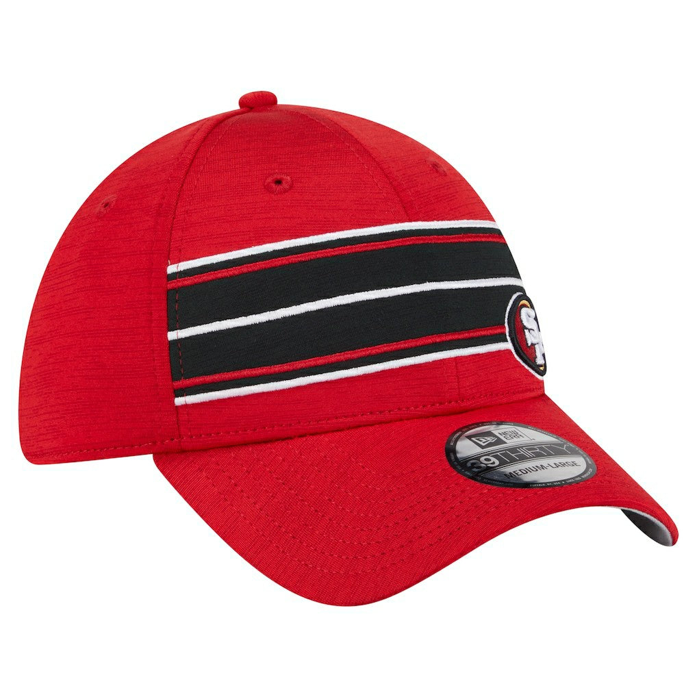 San Francisco 49ers New Era Stripes 39THIRTY Flex Hat - Scarlet - NFL